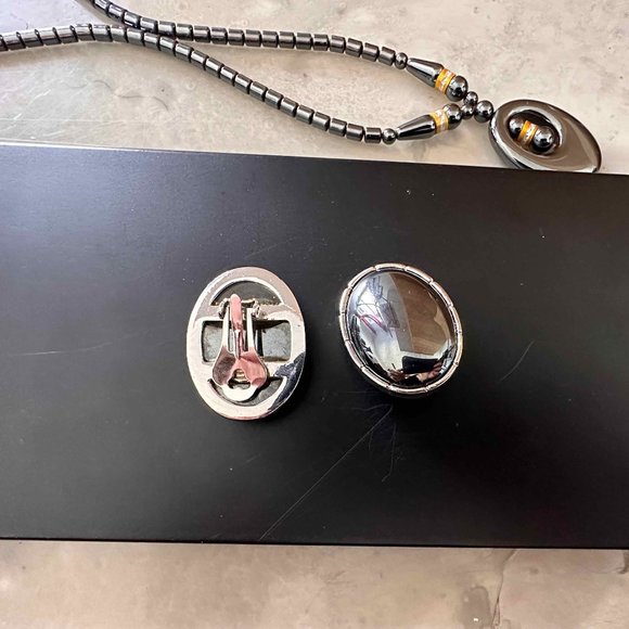 Nice Duo Necklace and clip earrings - Picture 4 of 4